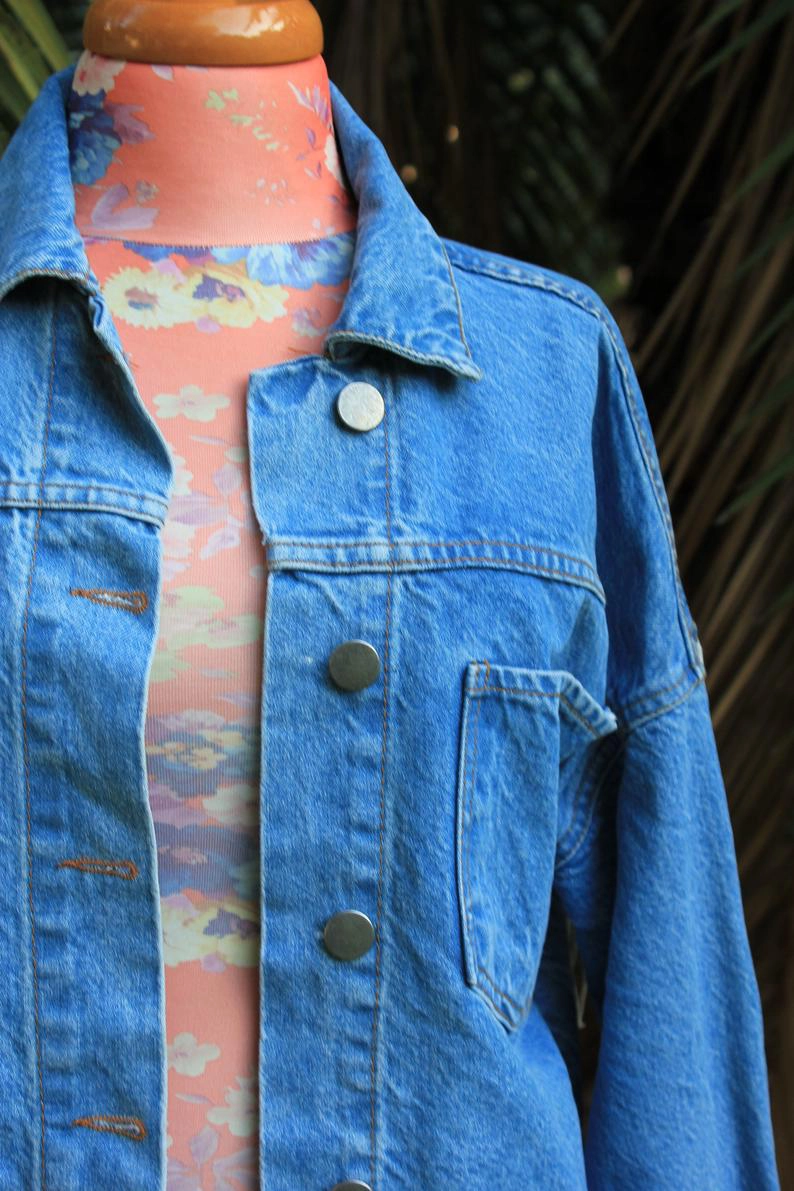 El Yapımı Makrome Kot Ceket Tasarımı - Bohem Shop - Görsel 5