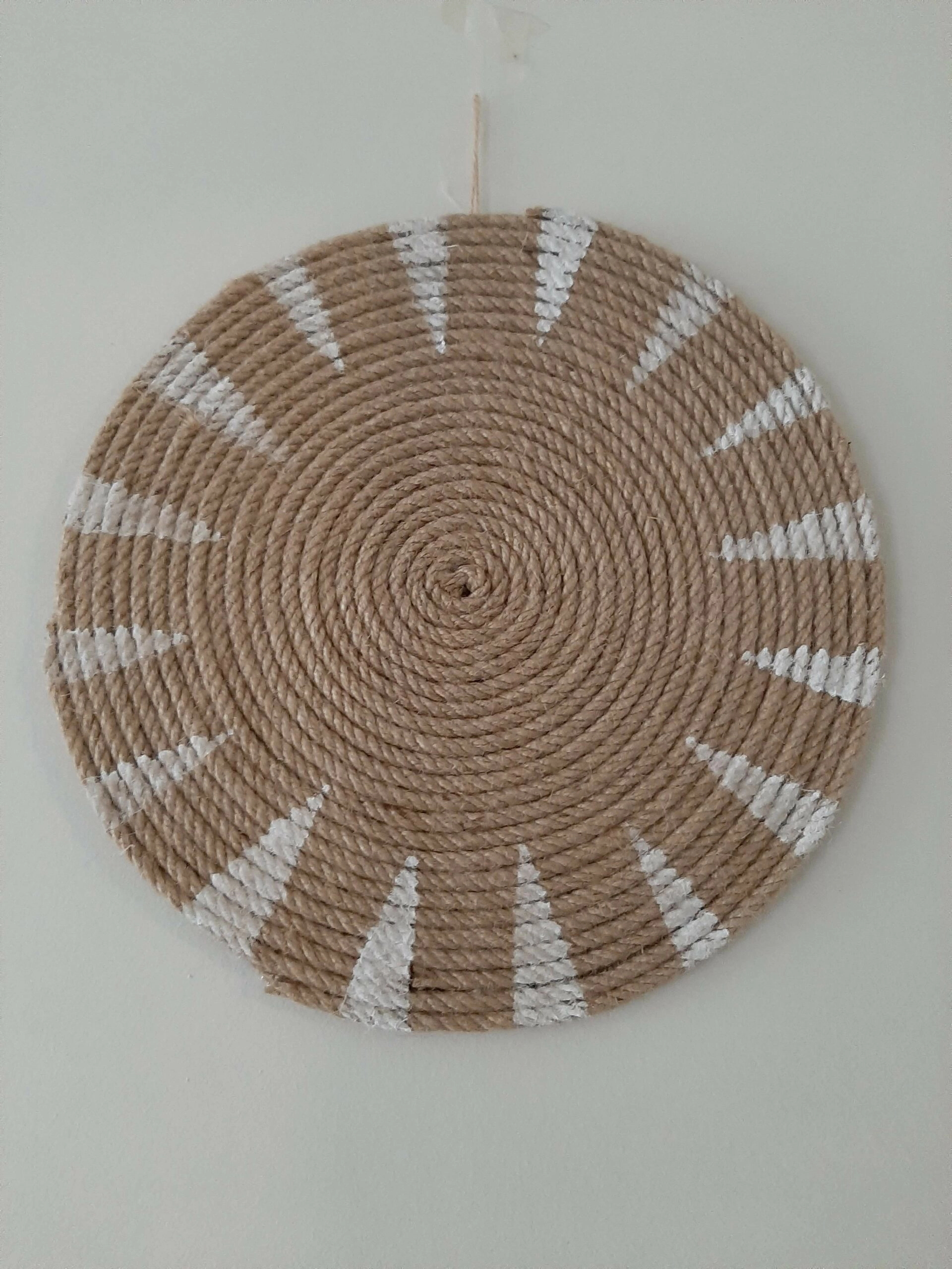 El Yapımı Bohem Duvar Süsü Seti- Etnik Hasır/rafya Duvar Dekoru Bohem Duvar Dekoru Seti - Hasır Tabak - Görsel 3