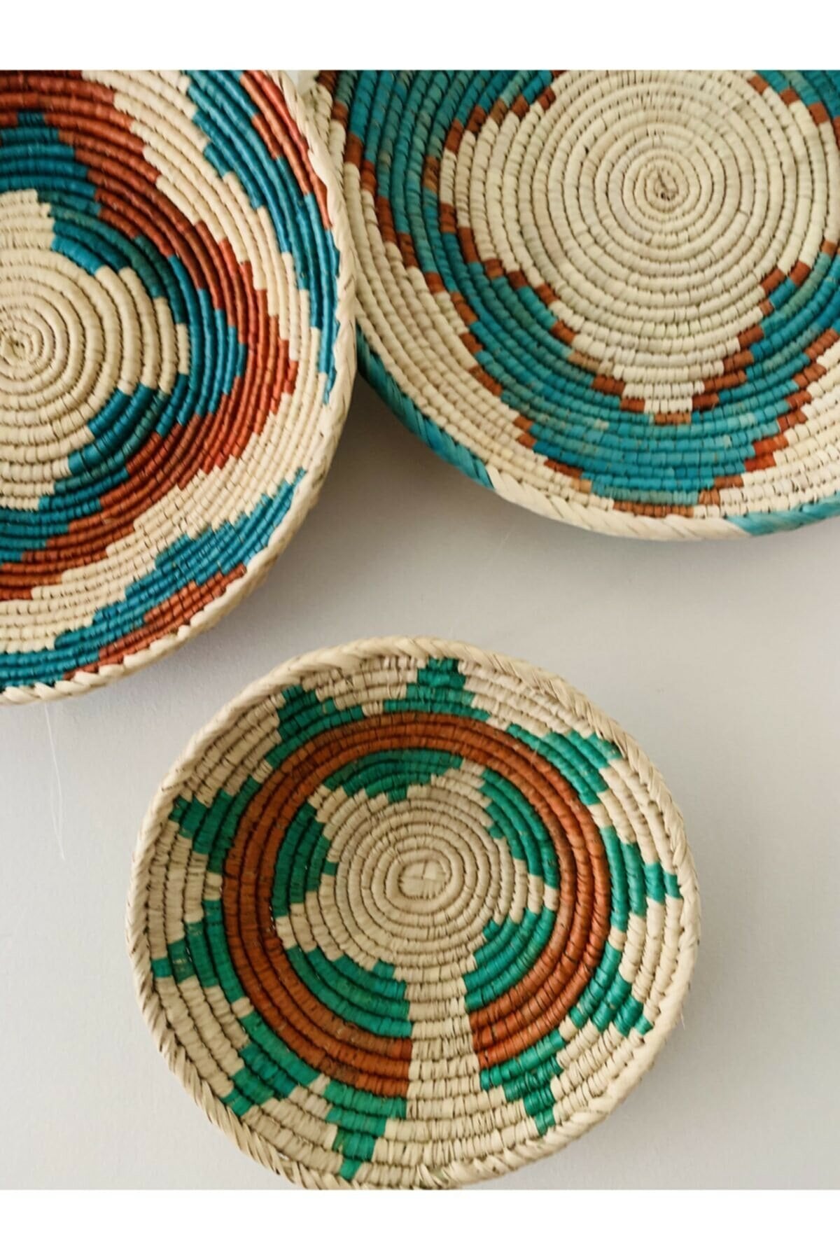 El Yapımı Afrika Duvar Tabağı Seti Bohem Duvar Tabakları Bohem Shop