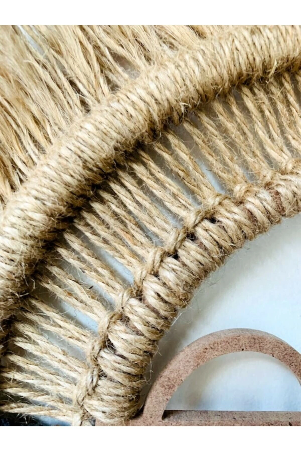 Bohem Shop El Yapımı Kadın Figürlü Etnik-bohem Makrome Yapraklı Duvar Süsü Duvar Dekoru - Görsel 2