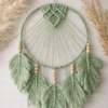 El Yapımı Izlanda Stili Makrome Düş Kapanı/yapraklı Rüya Kovucu Bohem Duvar Süsü, Dekoru - Bohem Shop