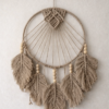 El Yapımı Izlanda Stili Makrome Düş Kapanı/yapraklı Rüya Kovucu Bohem Duvar Süsü, Dekoru - Bohem Shop
