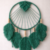 El Yapımı Izlanda Stili Makrome Düş Kapanı/yapraklı Rüya Kovucu Bohem Duvar Süsü, Dekoru - Bohem Shop