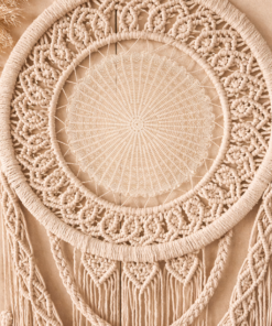 Alternative view of El Yapımı Düş Kapanı Rüya Kapanı Bohem Dantelli Dev Boy Duvar Süsü, Etnik Yazlık dekorasyon  - Rustik Ev Dekor  Boho Tasarım