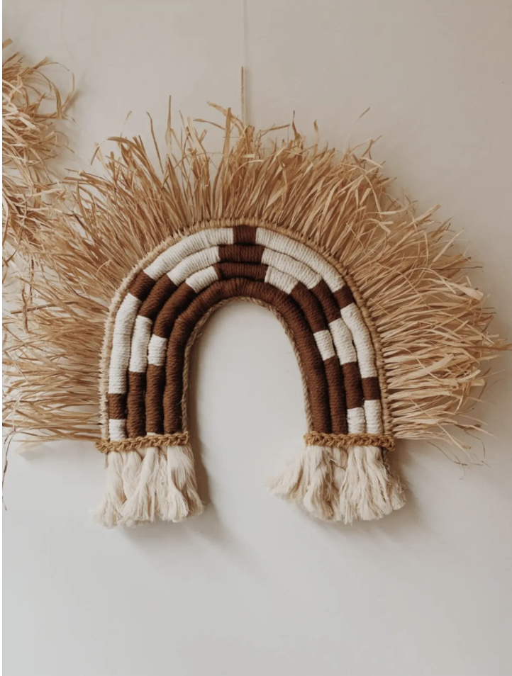El Yapımı Bohem Saçaklı Rafya Hasır Duvar Süsü, Etnik Yazlık dekorasyon - Bohemshop.com - Görsel 2