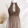El Yapımı Tasarım Makrome Büstiyer, Festival, Plaj Wear Boho unique