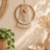 El Yapımı Bohem Makrome Duvar Dekoru deniz kabuğu, yazlık, plaj, balkon dekoru Bohem Shop